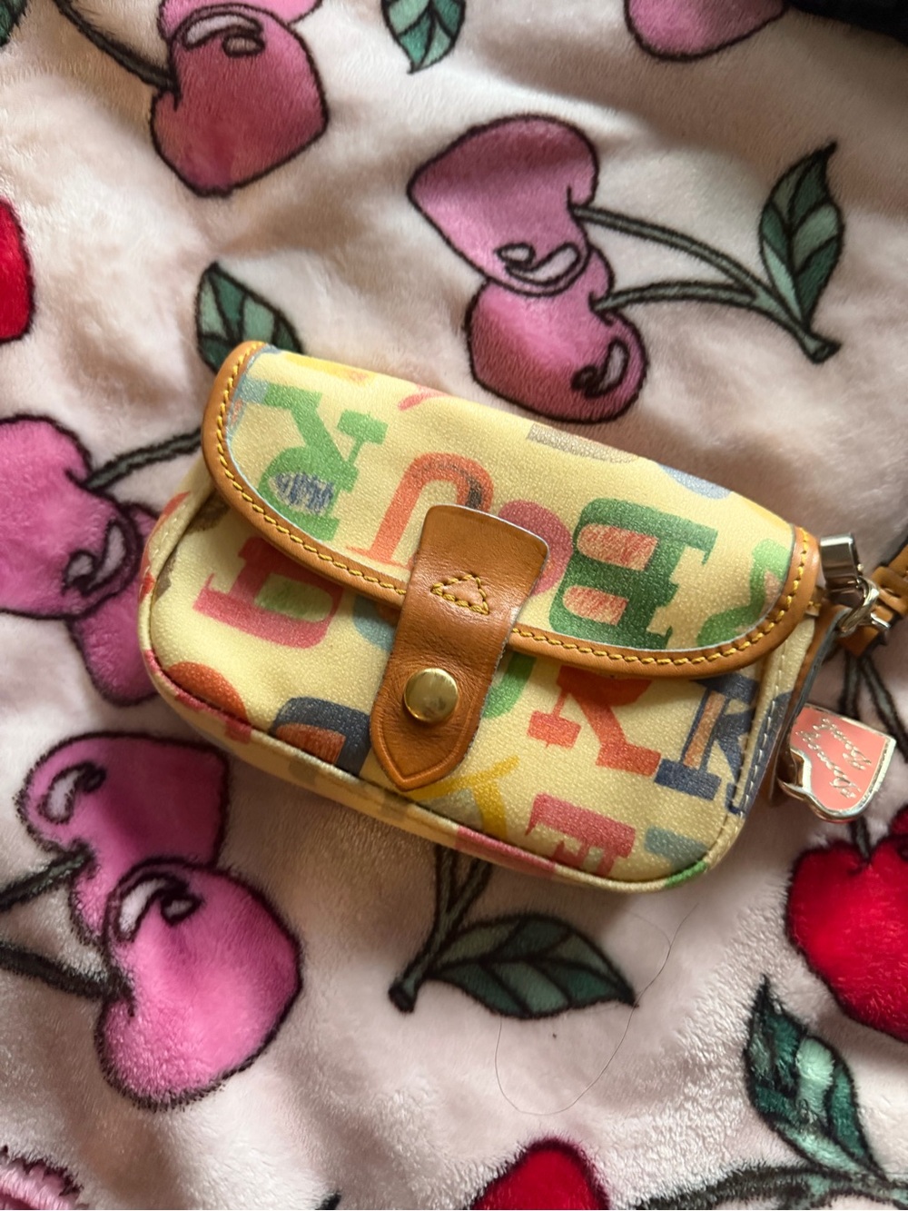 Dooney & Bourke Monogram Wristlet Clutch Bag Wallet